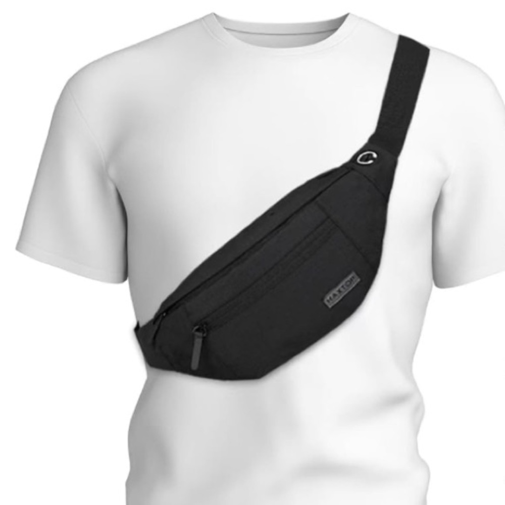 MAXTOP Large Crossbody Fanny Pack with Zipper